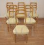 Set of 6 dining chairs by Vittorio Dassi, Italian mid-century modern design