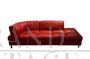Roche Bobois couch sofa in red hammered leather