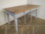 Vintage country table in lacquered chestnut wood, 1950s