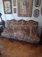  Louis XV style Bergère living room set with floral sofa and armchairs