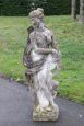 Garden statue with Diana, goddess of hunting, early 1900s   