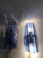 Pair of vintage blue Veca wall lights