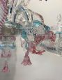 Rezzonico chandelier in colored Murano glass, Cesare Toso company, 1970s