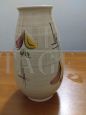 Ceramic vase by Bay Keramik for W. Germany with flowers