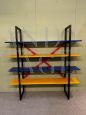 Colorful design freestanding bookcase in Mondrian style