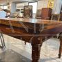 Antique extendable farmhouse Tuscan table in solid walnut, 19th century