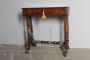 Antique Charles X inlaid writing table in walnut and maple, 1830