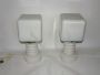 Pair of Vitropol cube table lamps, Poland 1970s