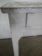 Vintage white wooden small table with drawer