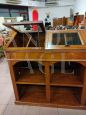 Vintage shop display cabinet with glass top