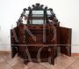 Antique Sicilian sideboard finely carved in polychrome woods, 19th century