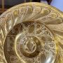 Antique Moorish plate by Ulisse Cantagalli in gold lustre majolica, late 19th century
