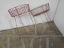 Pair of vintage red metal shop display baskets, 1960s
