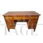 Richly inlaid antique style Lombard centre desk