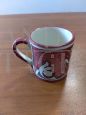 Vintage ceramic jug with 6 mugs by L.Ar.Ce Orvieto