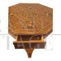 Classic antique style richly inlaid octagonal table