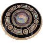 French Napoleon III style circular table with porcelains, late 20th century