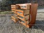 Antique cherry wood grocery shop drawer unit