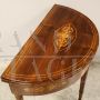 Charles X console table in inlaid walnut, Italy 19th century