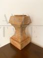 Antique balustrade column in red stone from Verona, early 1900s                
                            