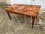 Antique extendable table in inlaid walnut root, from a Palladian villa   