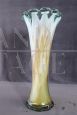 Vintage caramel and white Murano glass vase, 1960s