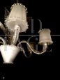 Satin-finished Murano glass chandelier