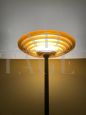 Fontana Arte design floor lamp in orange Murano glass, 1970s