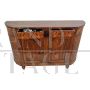 Antique Venetian sideboard from the late 18th century in cherry wood with rounded sides