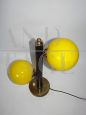 1960s desk lamp with yellow glass spheres