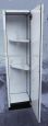 Vintage white enamelled metal column kitchen cabinet, 1960s
