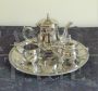 Dutch Louis XV style tea set in silver plated metal