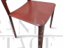 Set of 4 Cidue chairs in burgundy leather, Italy 1970