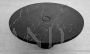 Round dining table by Angelo Mangiarotti Eros series in black Marquina marble