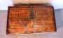 Vintage wooden Poretti beer chest trunk, 1912