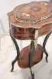 Antique inlaid Napoleon III coffee table with plant holder, 19th century