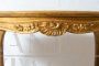 Antique Napoleon III side table in carved and gilded wood with marble top