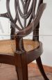 Antique solid mahogany Edwardian carved armchair, England 19th century