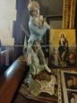 Pair of 19th century porcelain statues with characters