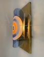 Design wall lamp in Murano glass and brass