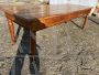 Large antique farmhouse table in cherry wood with inlays, Italy 19th century