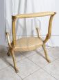 Antique Louis Philippe kneeling chair in gilded and carved wood