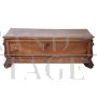 Antique 18th century bench with storage in solid walnut