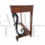 Classic style console in black lacquered wood