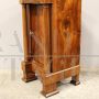 Antique Empire bedside table from the 19th century in walnut with columns