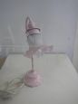 Vintage pink table lamp in Art Nouveau style, 1970s