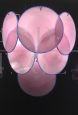 Vistosi single wall light with pink Murano glass discs