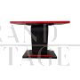 Red and black lacquered Art Deco style double-sided console