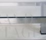 Vintage glass and steel coffee table, 1980s