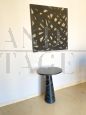 Coffee table in black Marquina marble in Angelo Mangiarotti style